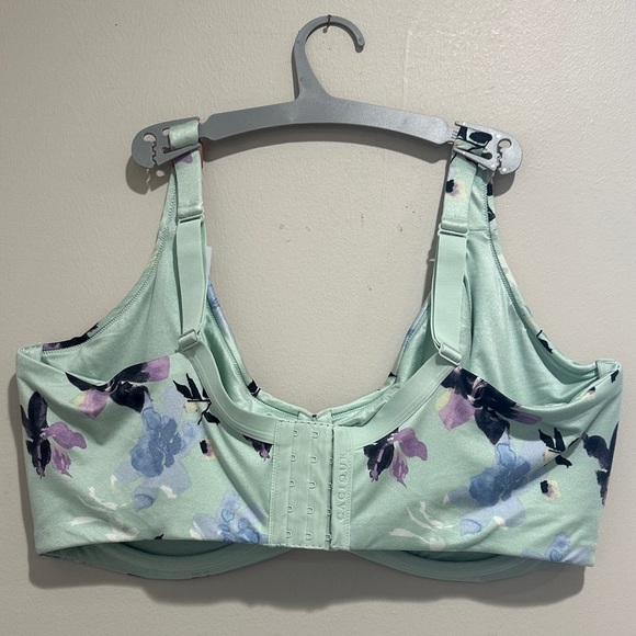 Cacique Mint and Purple Floral Bra Full coverage - Picture 2 of 6